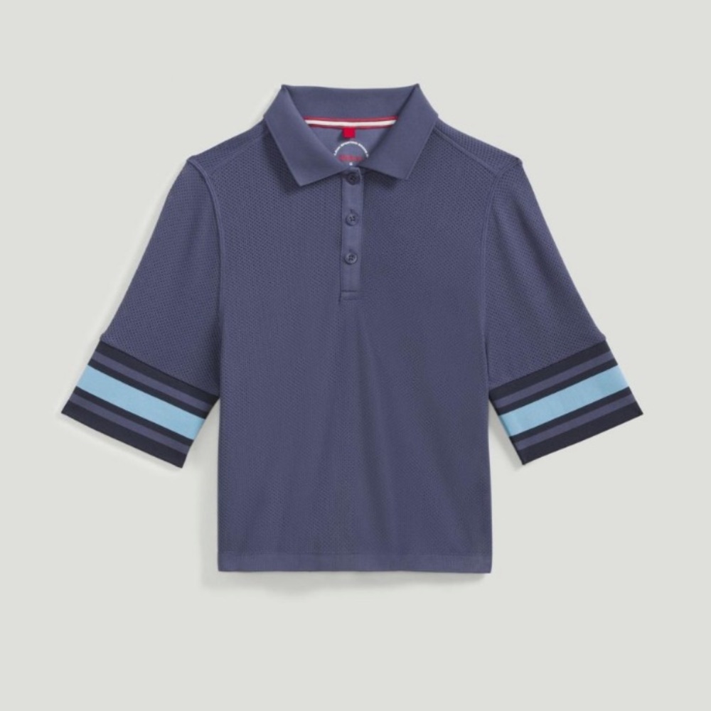 BNWT Wilson Sheridan mesh polo size medium navy